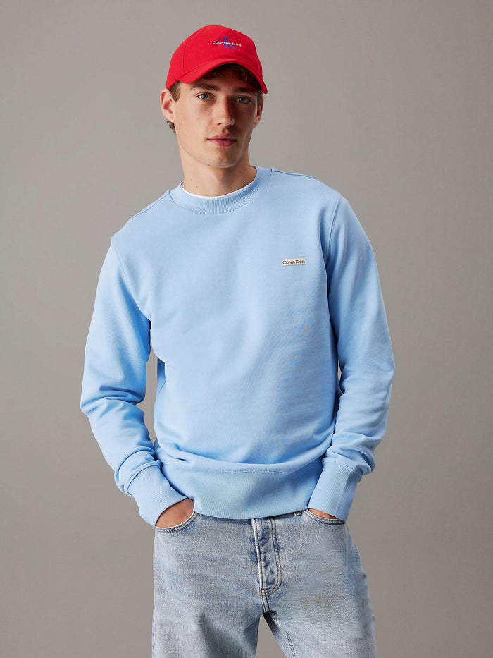 Terry Badge Sweatshirt in Blue