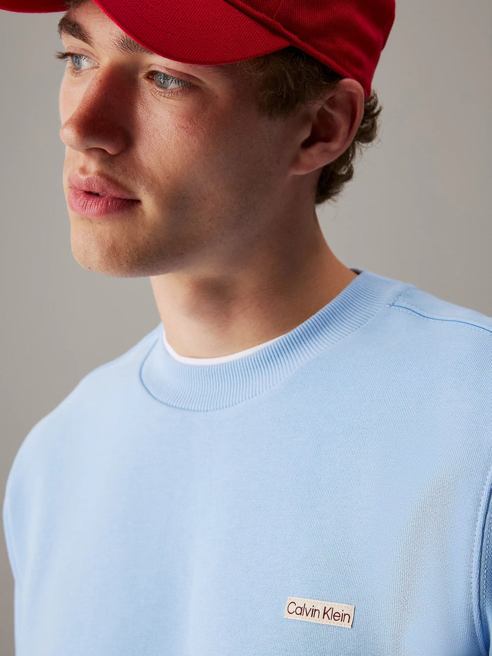 Terry Badge Sweatshirt in Blue