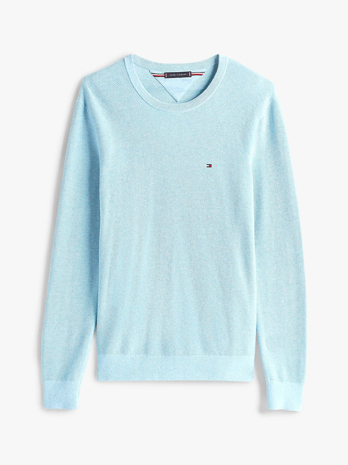 Textured Knit Jumper in Blue