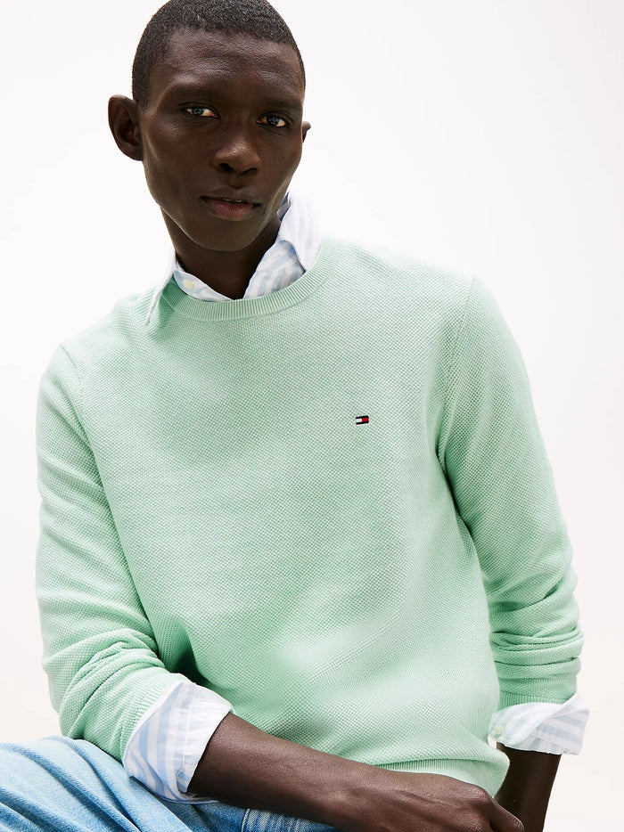 Textured Knit Jumper in Mint