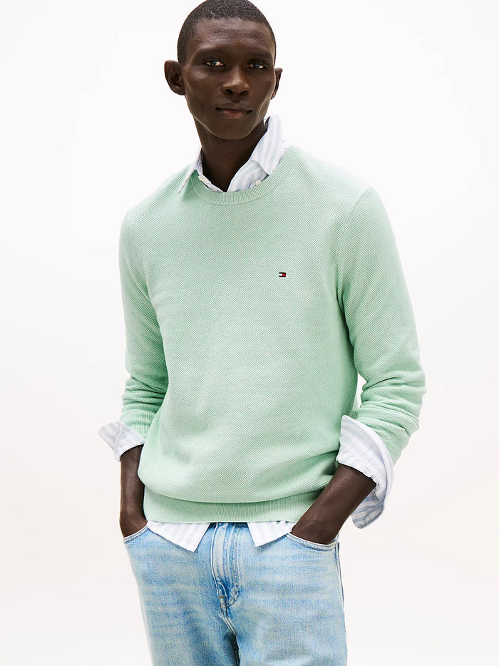 Textured Knit Jumper in Mint