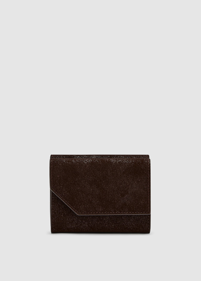 TEXTURED TRIFOLD WALLET