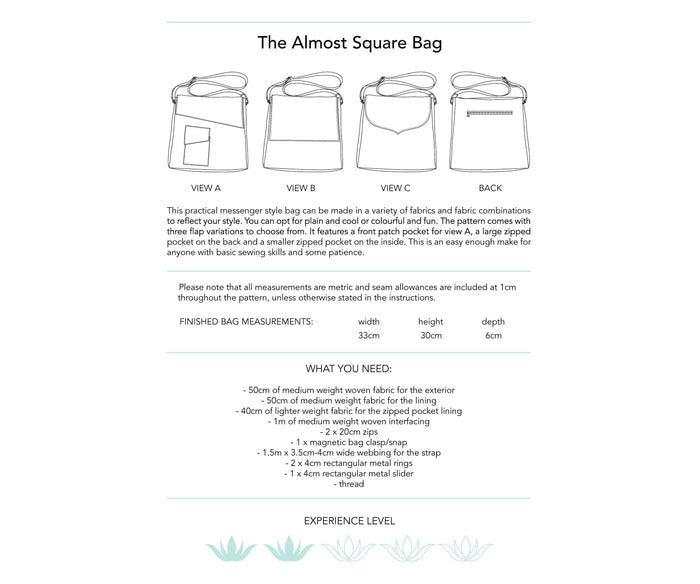 Dhurata Davies Bags & Accessories Messenger Bag Sewing Pattern by Dhurata Davies 31423010