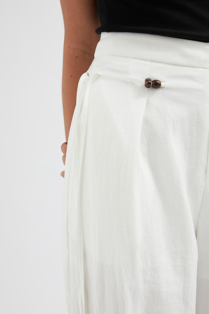 The Cotton Linen Beaded Trouser
