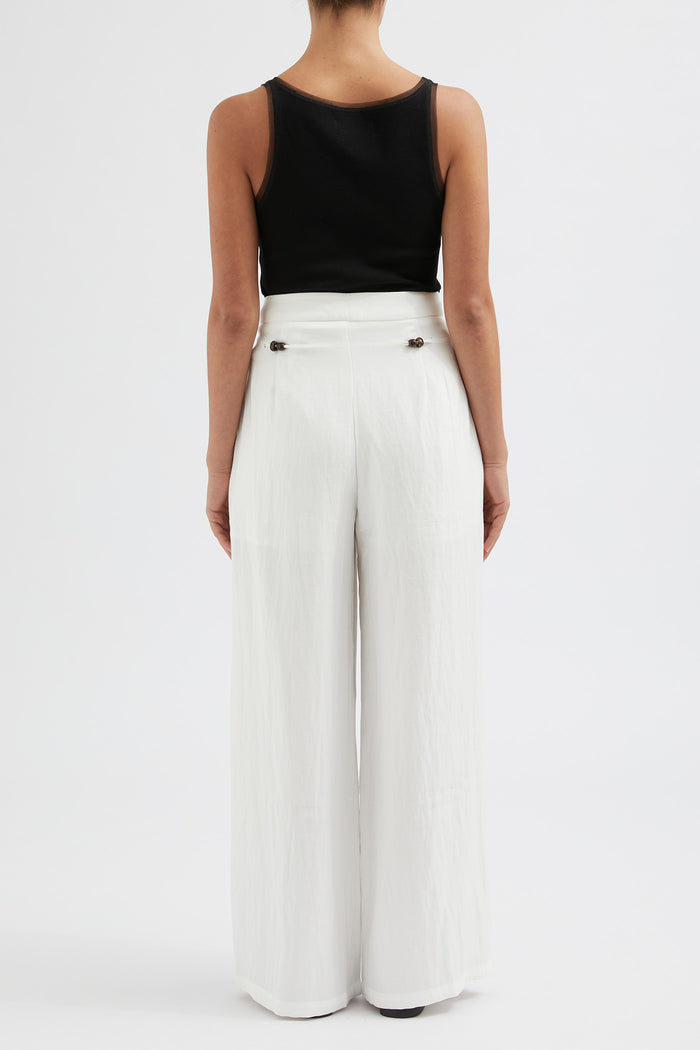 The Cotton Linen Beaded Trouser