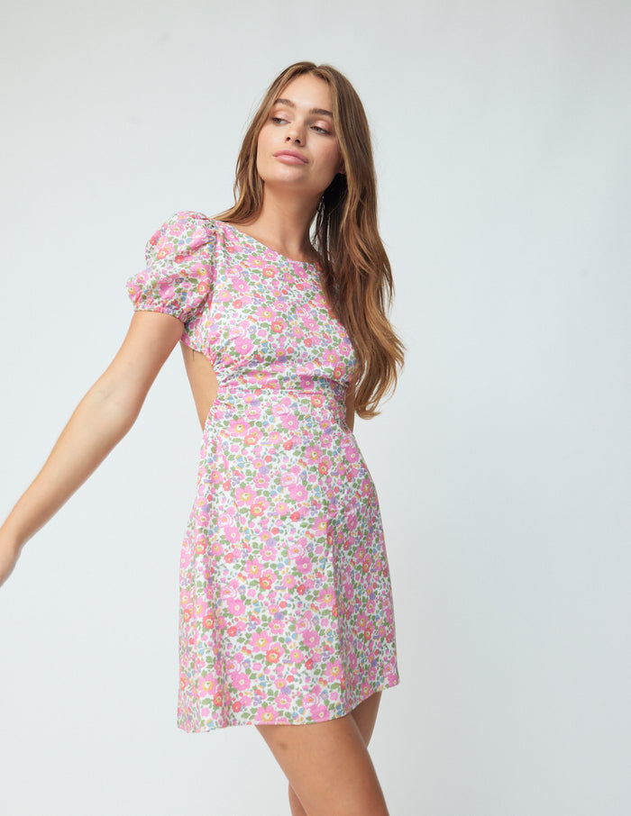 The Isla Dress in Hot Pink Liberty Floral