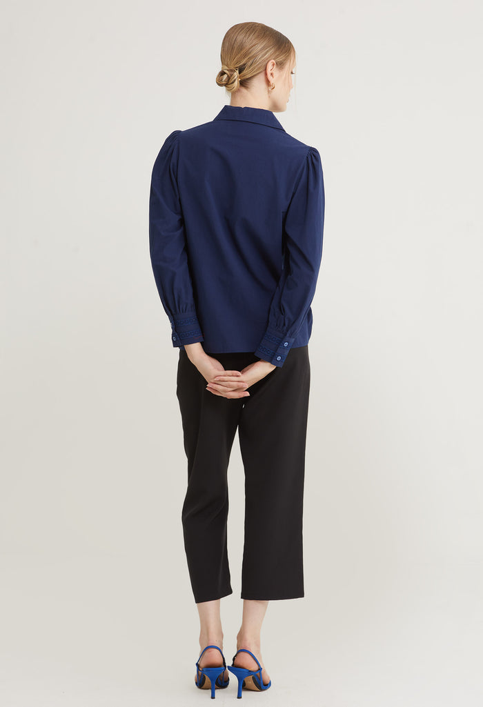 Timeless Front Draped Long Sleeves Top