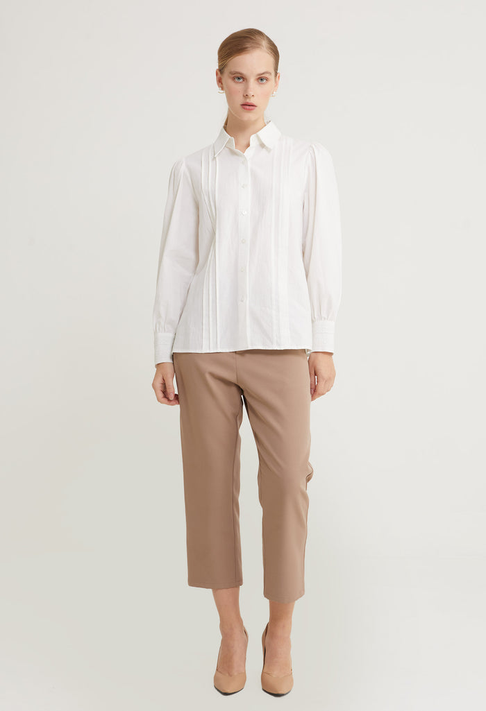 Timeless Front Draped Long Sleeves Top