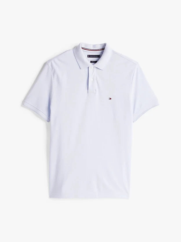 Tipped Oxford Polo in Breezy Blue