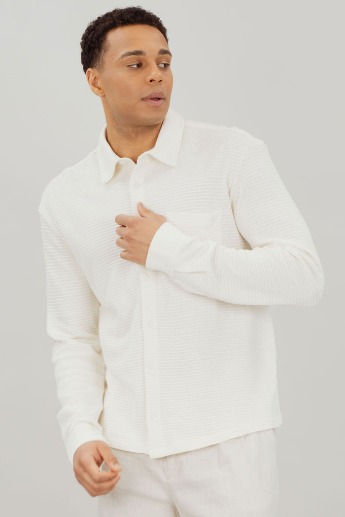 Urban Pioneers Male Tito LS SHIRT CREAM