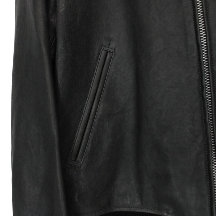 TOM FORD grey bomber jacket full zip lambskin leather with original tags and hardware.