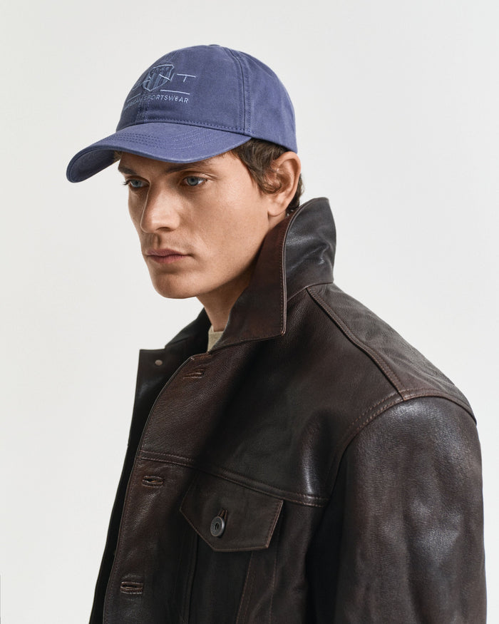 Tonal Archive Shield Cap in Navy