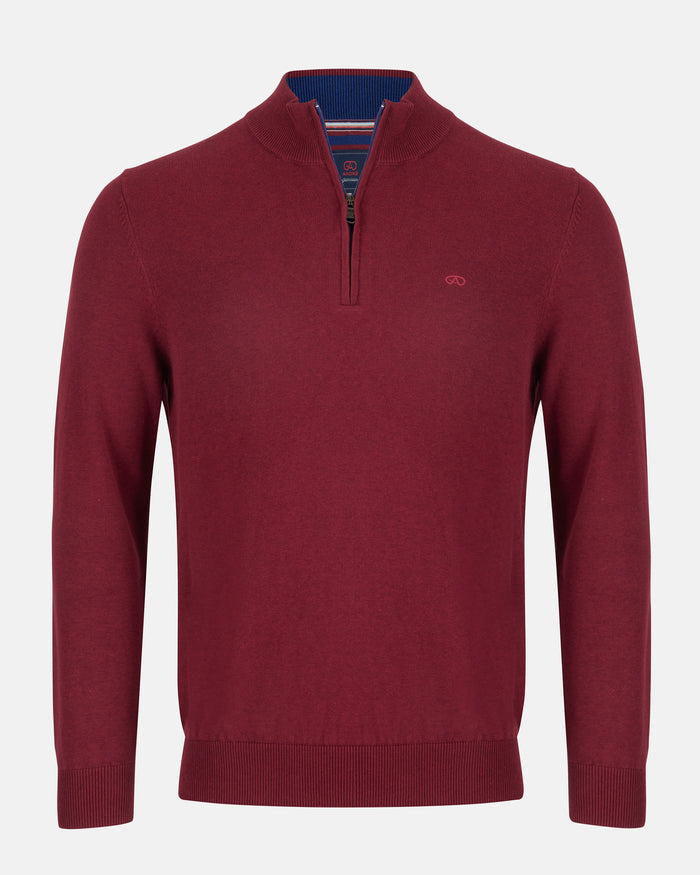 Tory 1/4 Zip in Merlot