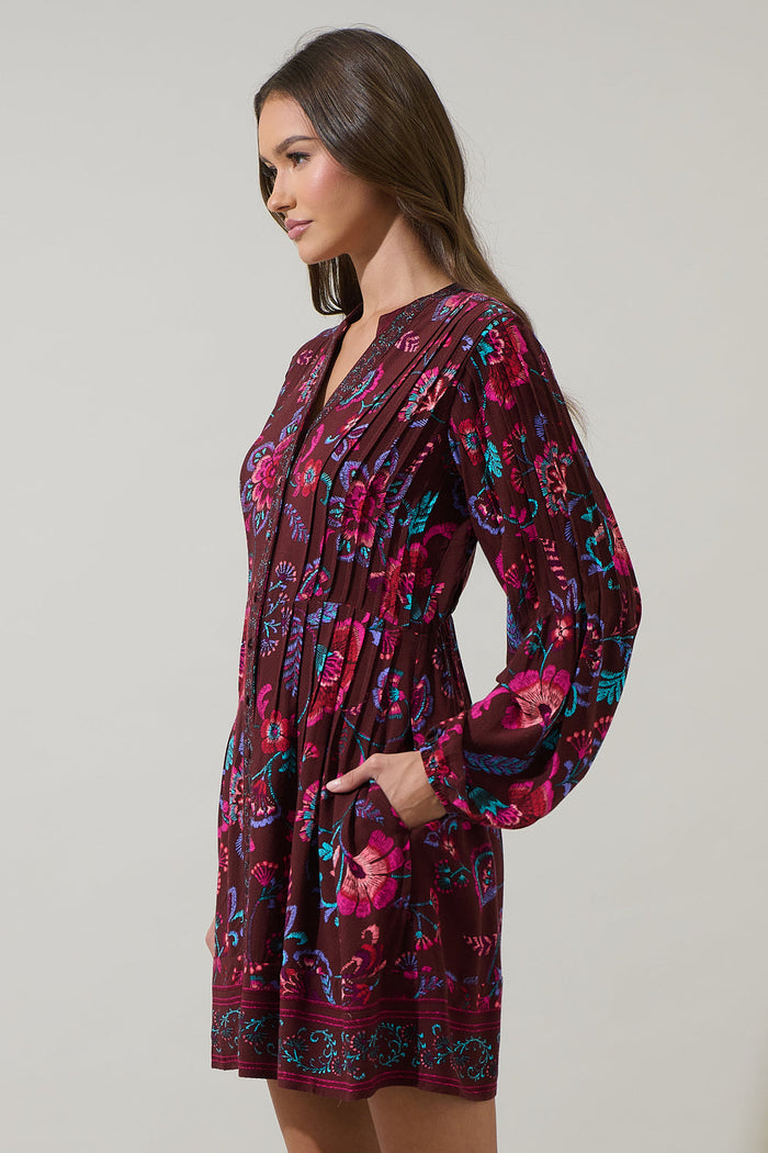 Tory Paisley Ceny Button Down Mini Dress