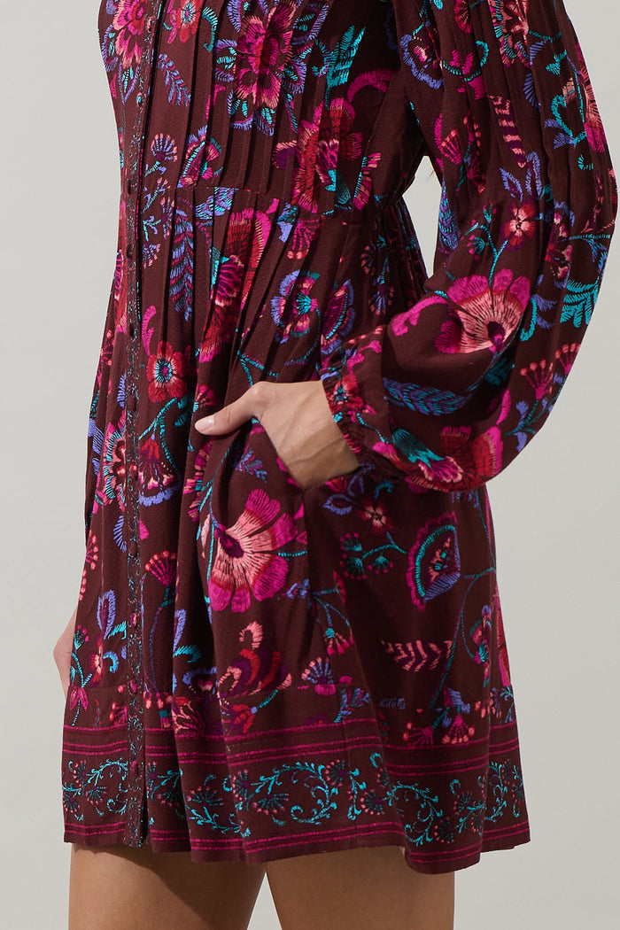 Tory Paisley Ceny Button Down Mini Dress