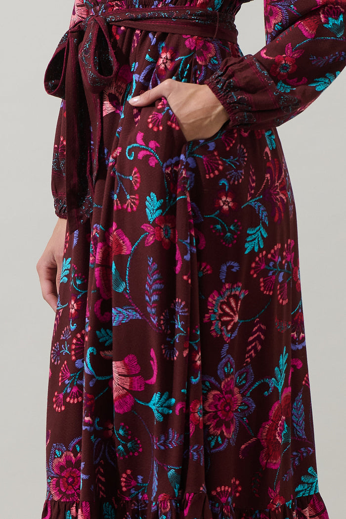 Tory Paisley Mindie Wrap Midi Dress