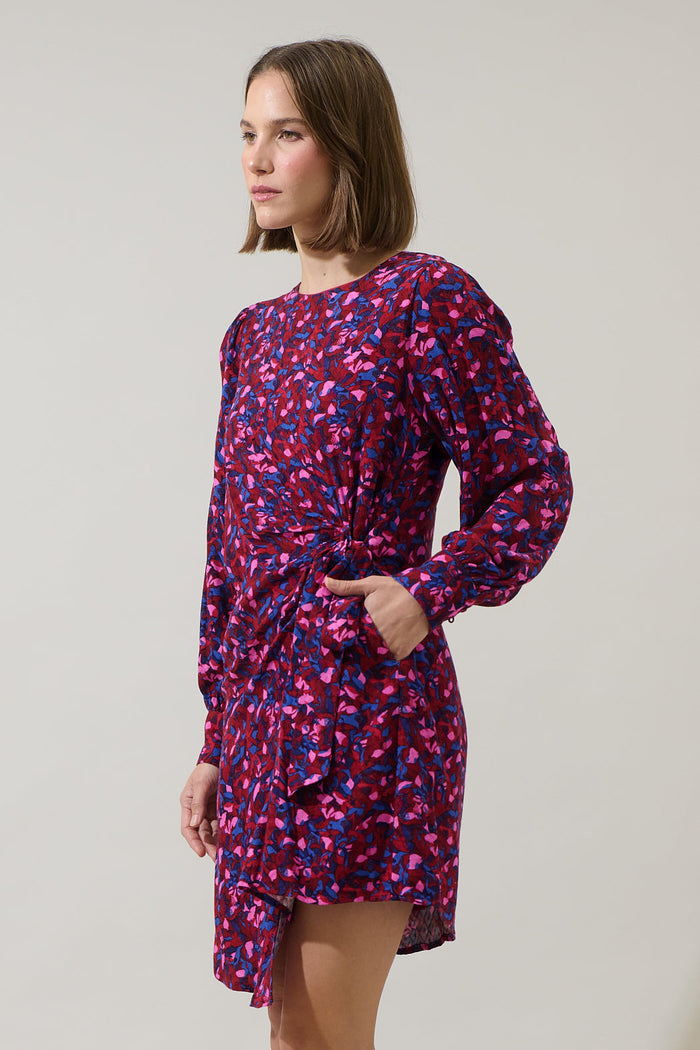 Turma Abstract Willy Wrap Mini Dress