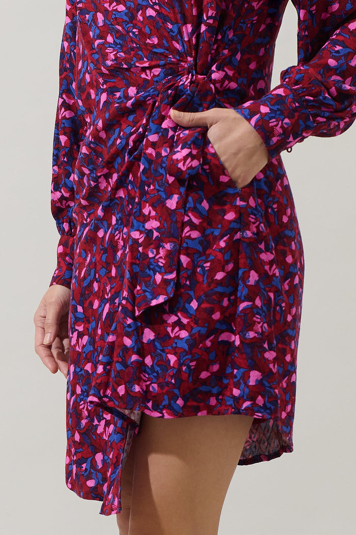 Turma Abstract Willy Wrap Mini Dress