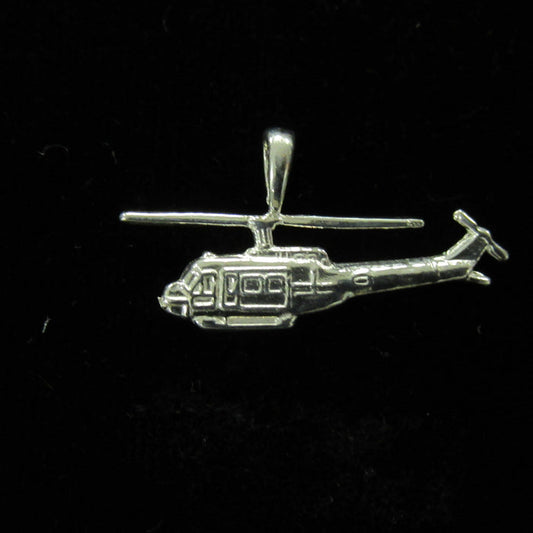 UH-1 Huey Helicopter 1" Sterling Silver Pendant