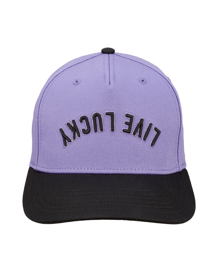 Upside Down Luck 4 Purple Cotton Twill Hat
