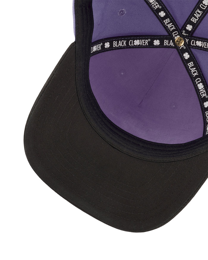 Upside Down Luck 4 Purple Cotton Twill Hat