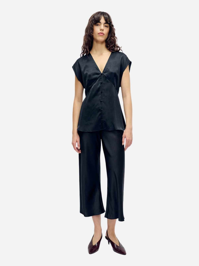 V Neck Top - Black