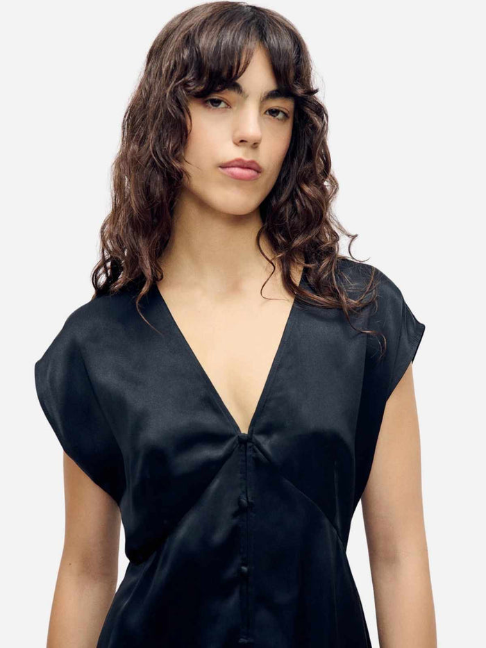 V Neck Top - Black