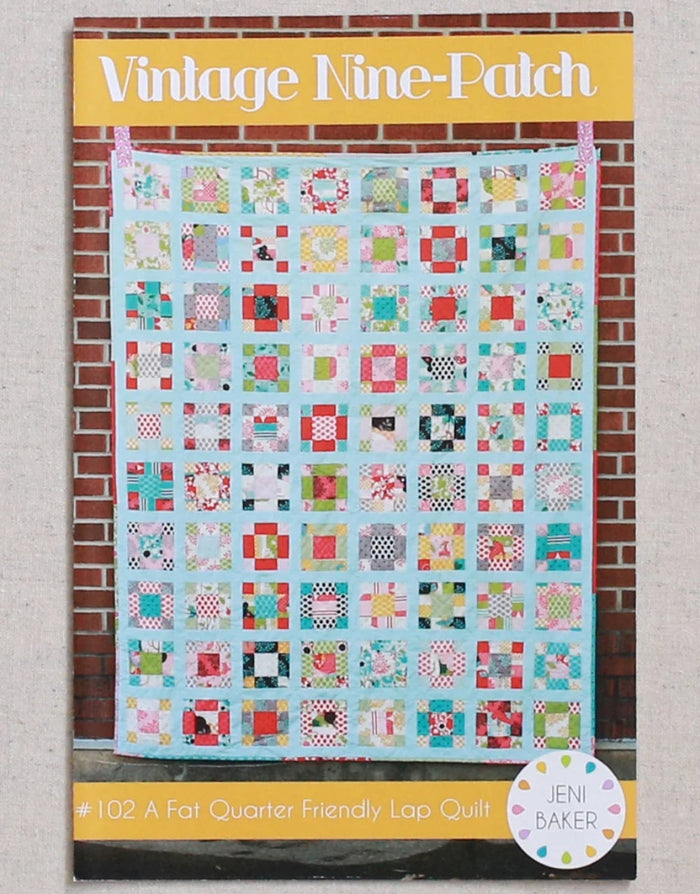 Vintage Nine-Patch Quilt Paper Sewing Pattern, Jeni Baker