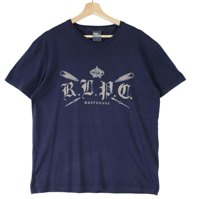 Polo Ralph Lauren navy blue short sleeve cotton t-shirt with pocket and logo detail.