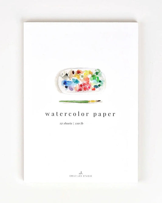 12 sheets of 8.5 in by 11" Watercolor paper