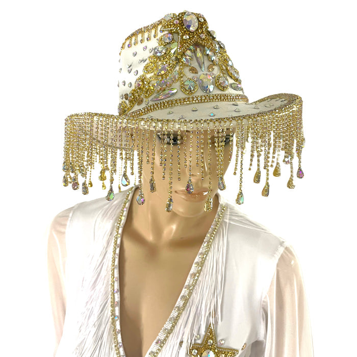 White and Gold Cowgirl Sheriff Costume
