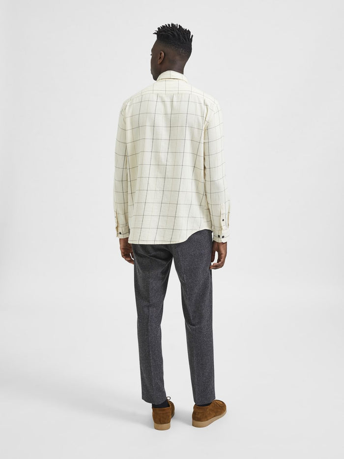 White Check Full Sleeves Shirt