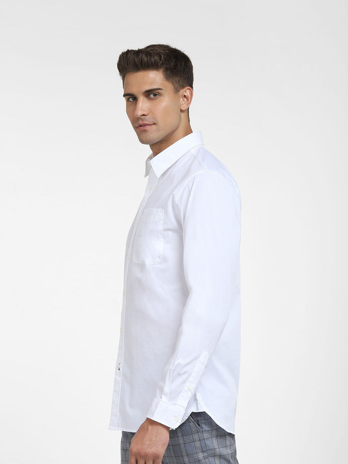 White Formal Full Sleeves Shirt
