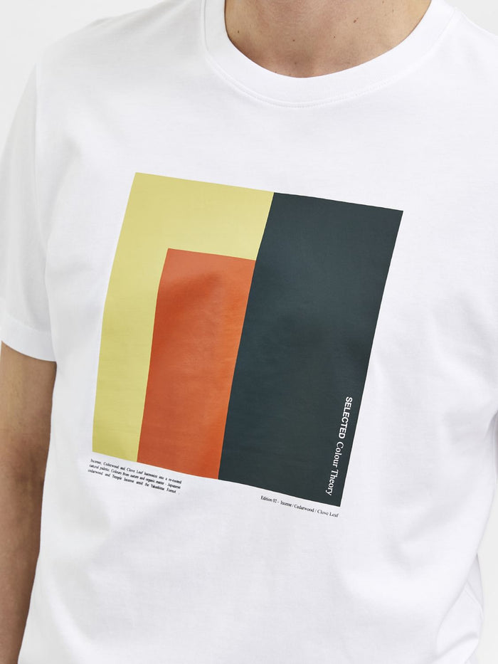 White Graphic Print Crew Neck T-Shirt