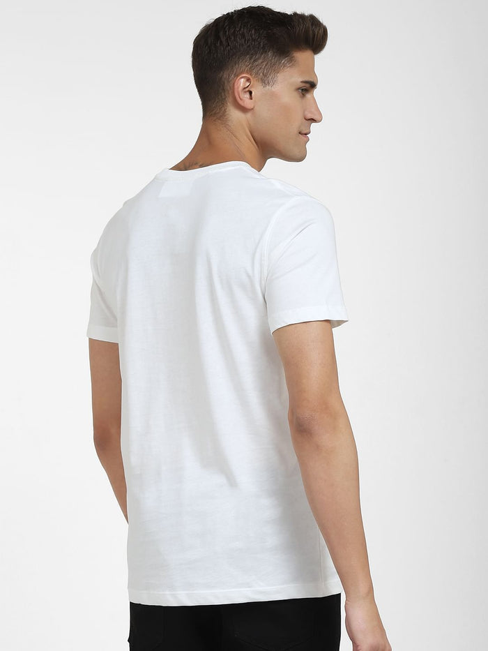 White Graphic Print Crew Neck T-Shirt