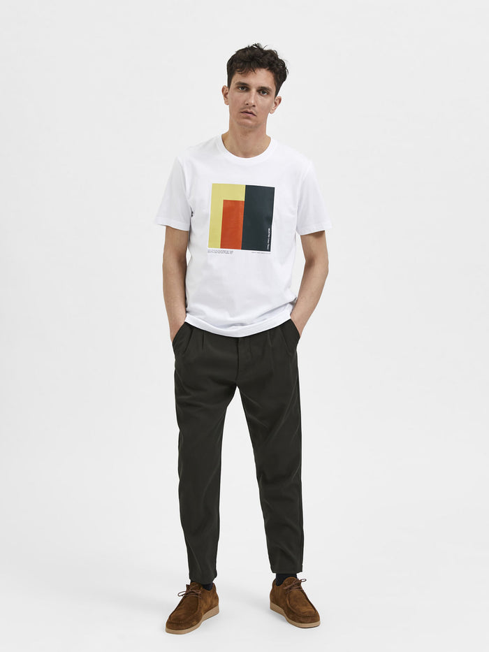 White Graphic Print Crew Neck T-Shirt