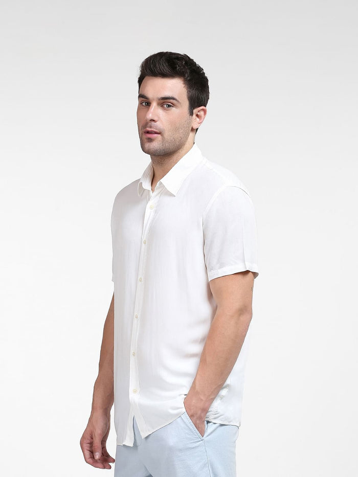White Half Sleeves Shirt