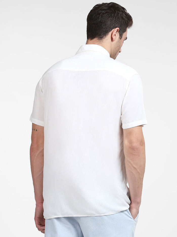 White Half Sleeves Shirt