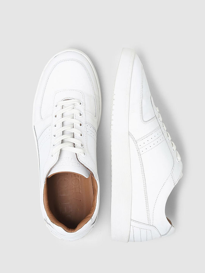 White Lace Up Sneakers