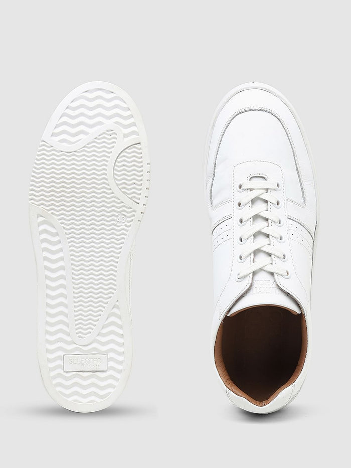 White Lace Up Sneakers
