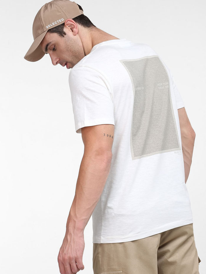 White Organic Cotton Crew Neck T-Shirt