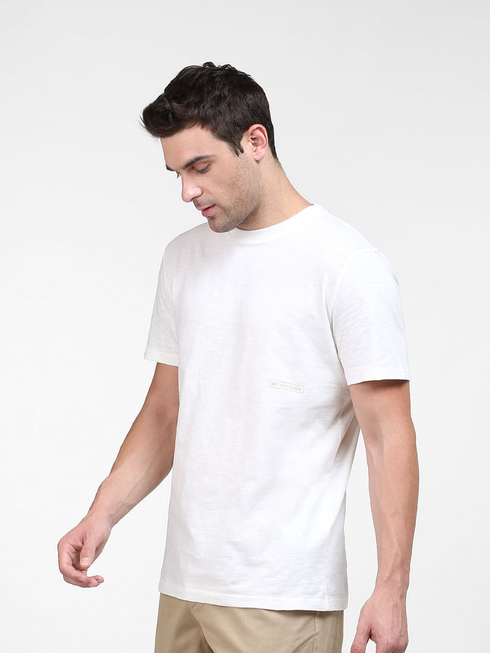White Organic Cotton Crew Neck T-Shirt