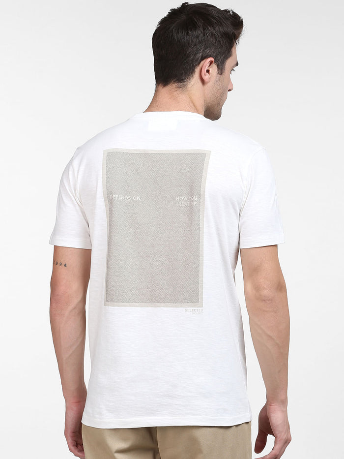 White Organic Cotton Crew Neck T-Shirt