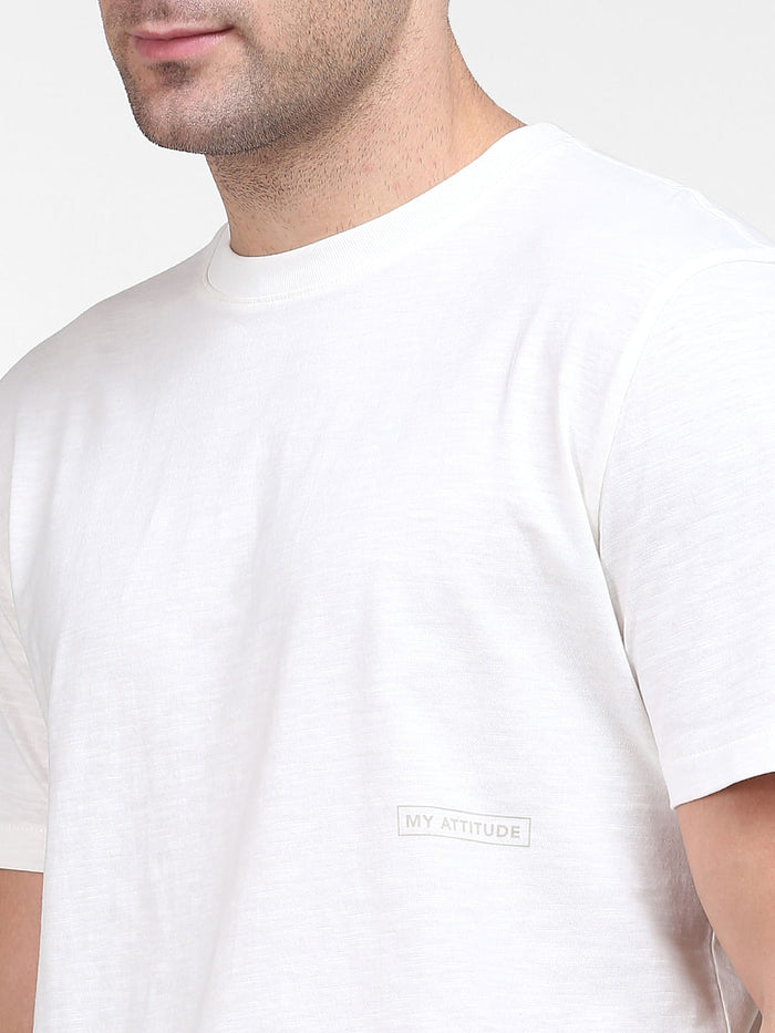 White Organic Cotton Crew Neck T-Shirt