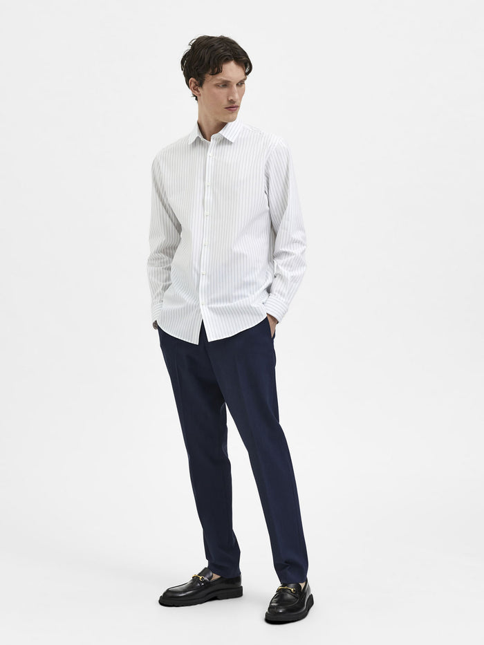 White Striped Full Sleeves Shirt