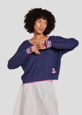 Wispr Anchor V Neck Sweater