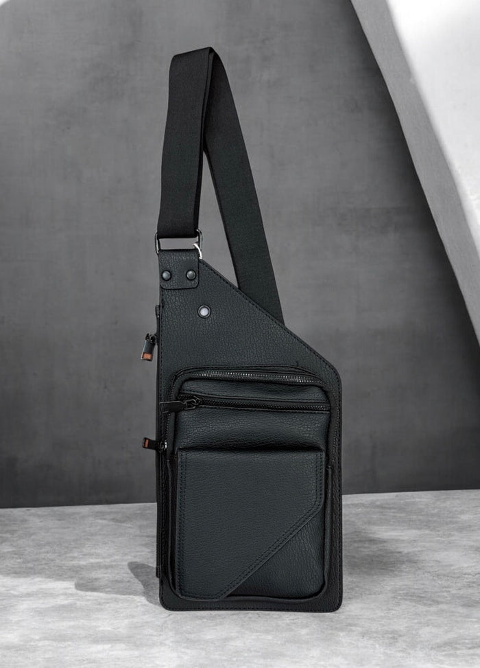 Kevico WK Compact Side Bag with zipper in black, durable accessories bag for everyday carry and organization.