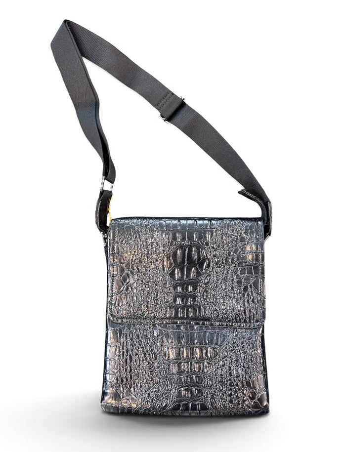 Black Kevico WK side bag with zipper, compact accessory featuring adjustable strap and secure closure.