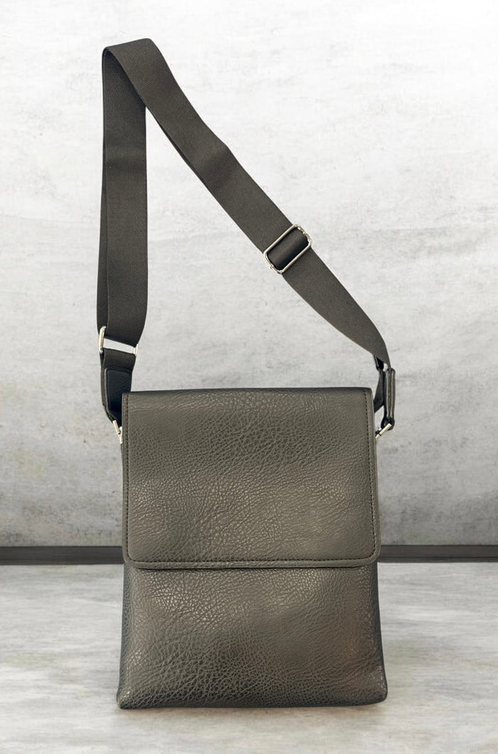 Black Kevico WK Side Bag with zipper, stylish accessory featuring a compact design and secure closure for everyday use.