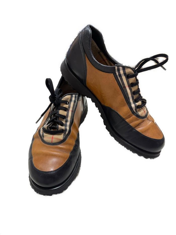 Women's Burberry Brown Leather Golf Shoes - Size 8 MSP$580